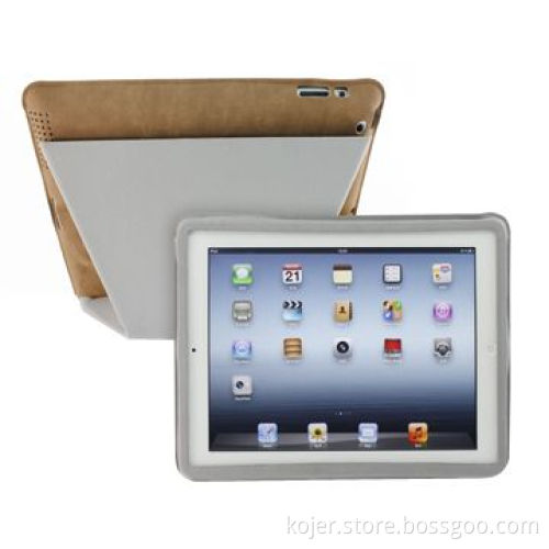 Innovative Folding PU Leather Cases for New iPad, Full Access to All Functional Ports